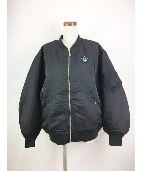 WORLD WIDE LOVE!（ワールドワイドラブ）の「ナイロンツイルＭA1ブルゾン（MA-1・レディース・カーキ/ブラック/グレー・1）」の2枚目の写真