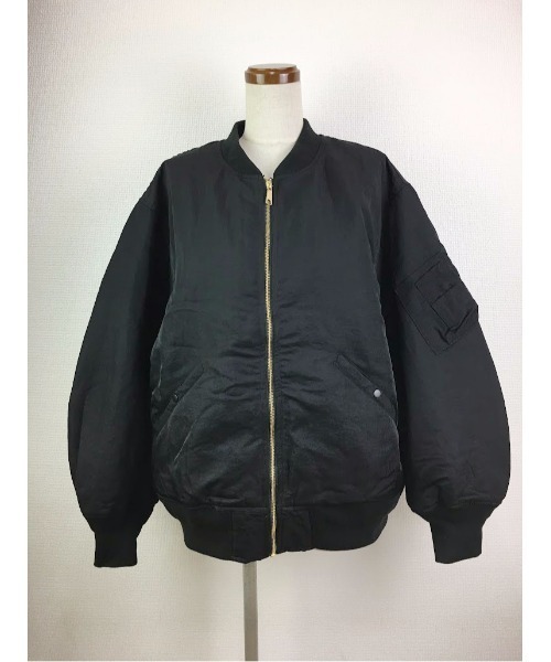 WORLD WIDE LOVE!（ワールドワイドラブ）の「ナイロンツイルＭA1ブルゾン（MA-1・レディース・カーキ/ブラック/グレー・1）」の4枚目の写真