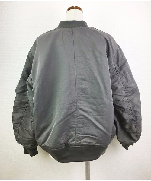 WORLD WIDE LOVE!（ワールドワイドラブ）の「ナイロンツイルＭA1ブルゾン（MA-1・レディース・カーキ/ブラック/グレー・1）」の10枚目の写真