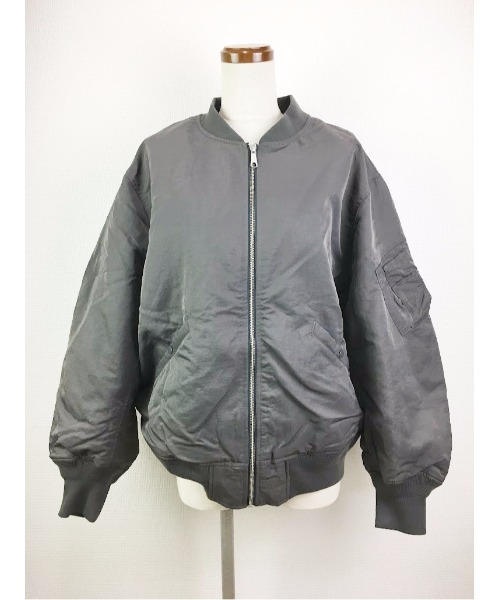 WORLD WIDE LOVE!（ワールドワイドラブ）の「ナイロンツイルＭA1ブルゾン（MA-1・レディース・カーキ/ブラック/グレー・1）」の11枚目の写真