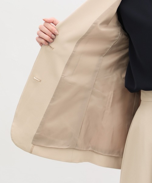 Honeys（ハニーズ）の「ウォッシャブルダブルボタンストレッチテーラードジャケット（テーラードジャケット・レディース・アイボリー/ダークネイビー/杢グレー/ベージュ/ブラック・L/M/LL/S/3L）」の13枚目の写真