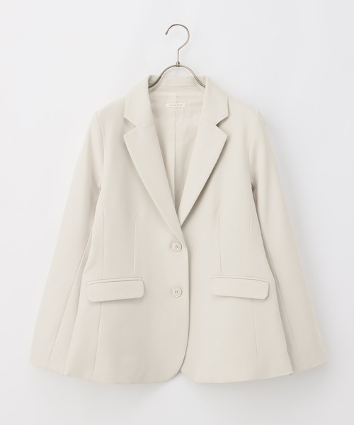 Honeys（ハニーズ）の「ウォッシャブルダブルボタンストレッチテーラードジャケット（テーラードジャケット・レディース・アイボリー/ダークネイビー/杢グレー/ベージュ/ブラック・L/M/LL/S/3L）」の14枚目の写真