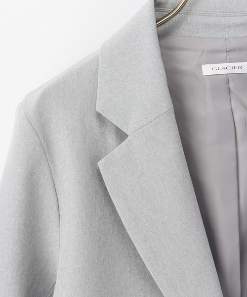 Honeys（ハニーズ）の「ウォッシャブルダブルボタンストレッチテーラードジャケット（テーラードジャケット・レディース・アイボリー/ダークネイビー/杢グレー/ベージュ/ブラック・L/M/LL/S/3L）」の21枚目の写真