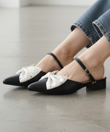 VIVIAN（ヴィヴィアン）の「2WAYポインテッドトゥリボンストラップミュールパンプス 結婚式 二次会 パーティー フォーマル オケージョン（パンプス）」