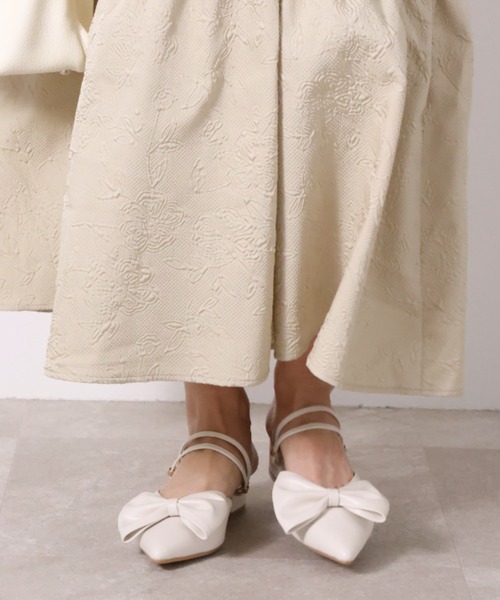 VIVIAN(ヴィヴィアン)の「2WAYポインテッドトゥリボンストラップミュールパンプス 結婚式 二次会 パーティー フォーマル オケージョン(サンダル・レディース・ブラック/クリアブラック/アイボリー/シルバー/グリーン/ブロンズ/その他3・LL/S/M/L)」の9枚目の写真