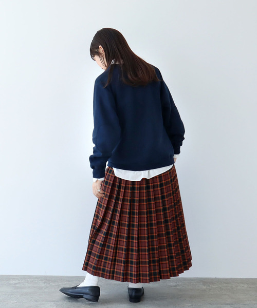 PAR ICI コットンウールチェックプリーツスカート PAR ICI（パーリッシィ）の「コットンウールチェック プリーツ