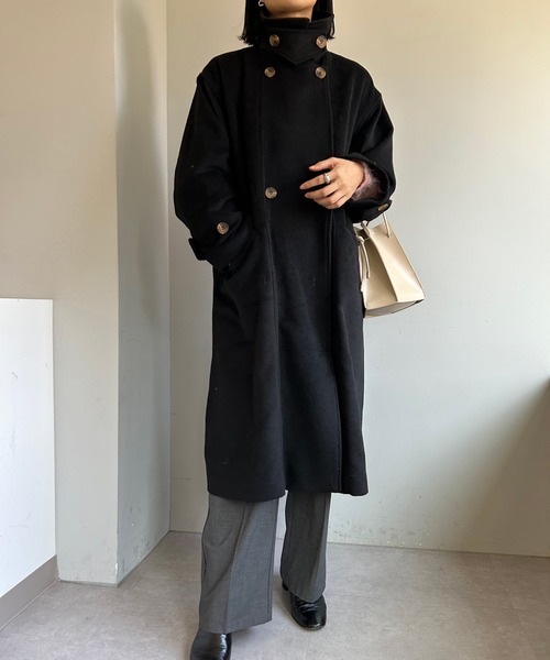 SHENERY（シーナリー）の「ステンカラーロングコート（その他アウター・レディース・ベージュ/ブラック・FREE）」の18枚目の写真