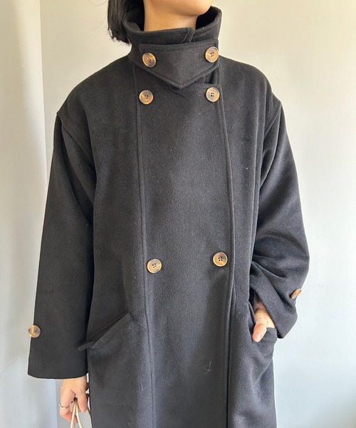 SHENERY（シーナリー）の「ステンカラーロングコート（その他アウター・レディース・ベージュ/ブラック・FREE）」の8枚目の写真