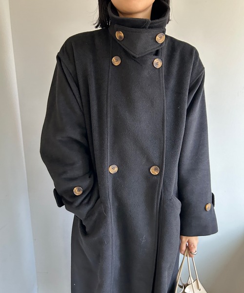 SHENERY（シーナリー）の「ステンカラーロングコート（その他アウター・レディース・ベージュ/ブラック・FREE）」の3枚目の写真