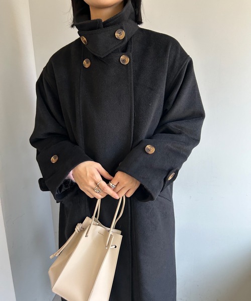 SHENERY（シーナリー）の「ステンカラーロングコート（その他アウター・レディース・ベージュ/ブラック・FREE）」の22枚目の写真