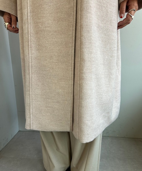 SHENERY（シーナリー）の「ステンカラーロングコート（その他アウター・レディース・ベージュ/ブラック・FREE）」の7枚目の写真