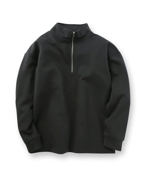 tk.TAKEO KIKUCHI(ティーケータケオキクチ)の「◆ポンチハーフジッププルオーバー(Tシャツ/カットソー・メンズ・ブラック/チャコールグレー/ホワイト・03/01/02)」の4枚目の写真