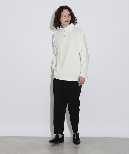 tk.TAKEO KIKUCHI(ティーケータケオキクチ)の「◆ポンチハーフジッププルオーバー(Tシャツ/カットソー・メンズ・ブラック/チャコールグレー/ホワイト・03/01/02)」の13枚目の写真