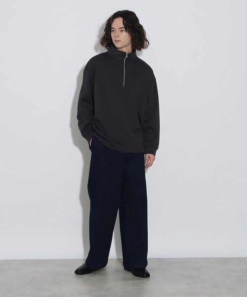 tk.TAKEO KIKUCHI(ティーケータケオキクチ)の「◆ポンチハーフジッププルオーバー(Tシャツ/カットソー・メンズ・ブラック/チャコールグレー/ホワイト・03/01/02)」の21枚目の写真