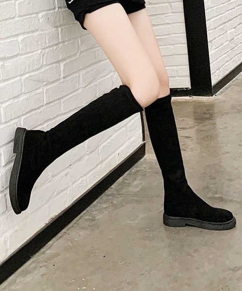 Dewlily(デューリリー)の「フェイクスエードロングブーツ(ブーツ・レディース・ブラウン/ブラック・39/38/37/40/36)」の8枚目の写真