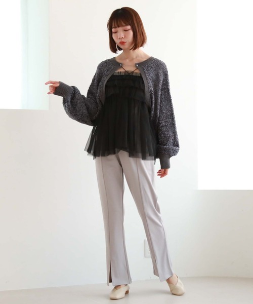 archives（アルシーヴ）の「フリルチュールキャミチュニック（その他トップス・レディース・オフホワイト/グレー/ブラック・MEDIUM）」の7枚目の写真