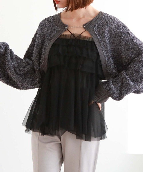 archives（アルシーヴ）の「フリルチュールキャミチュニック（その他トップス・レディース・オフホワイト/グレー/ブラック・MEDIUM）」の8枚目の写真