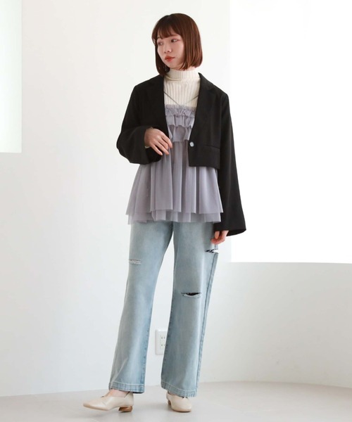 archives（アルシーヴ）の「フリルチュールキャミチュニック（その他トップス・レディース・オフホワイト/グレー/ブラック・MEDIUM）」の17枚目の写真