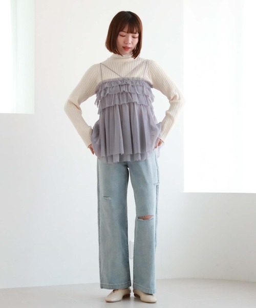 archives（アルシーヴ）の「フリルチュールキャミチュニック（その他トップス・レディース・オフホワイト/グレー/ブラック・MEDIUM）」の19枚目の写真