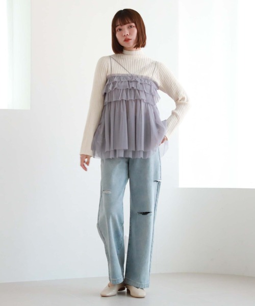 archives（アルシーヴ）の「フリルチュールキャミチュニック（その他トップス・レディース・オフホワイト/グレー/ブラック・MEDIUM）」の16枚目の写真