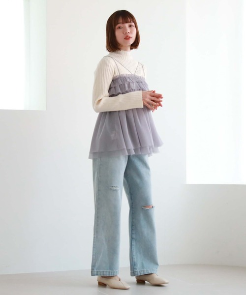 archives（アルシーヴ）の「フリルチュールキャミチュニック（その他トップス・レディース・オフホワイト/グレー/ブラック・MEDIUM）」の12枚目の写真