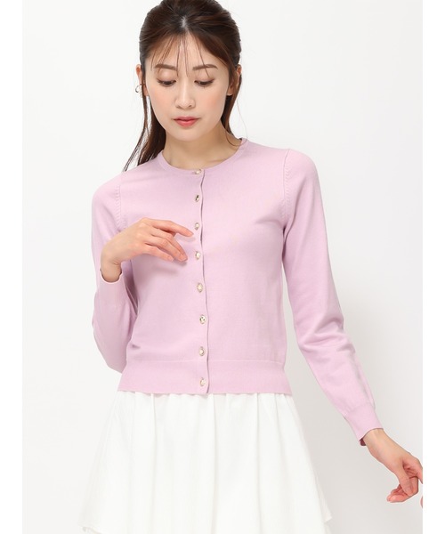 MISCH MASCH（ミッシュマッシュ）の「■2024春夏新作■ベーシックビジューカーデ/MM418406（カーディガン/ボレロ・レディース・ホワイト/ホワイト系その他/ブルー/ピンク/イエロー/ブラック・S/M）」の2枚目の写真
