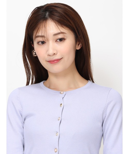 MISCH MASCH（ミッシュマッシュ）の「■2024春夏新作■ベーシックビジューカーデ/MM418406（カーディガン/ボレロ・レディース・ホワイト/ホワイト系その他/ブルー/ピンク/イエロー/ブラック・S/M）」の19枚目の写真