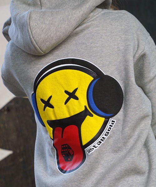 【STAYGOLD】スマイルヘッドフォン プルパーカー / Smile Headphone Pull Hoodie（パーカー）｜STAY GOLD（ステイゴールド）