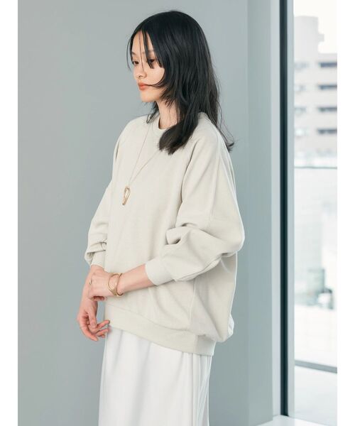 AMERICAN HOLIC（アメリカンホリック）の「ジョーゼット袖ボリュームプルオーバー（Tシャツ/カットソー・レディース・ブラック/アイボリー/グレー/ミント/グレイッシュベージュ・M/L）」の9枚目の写真