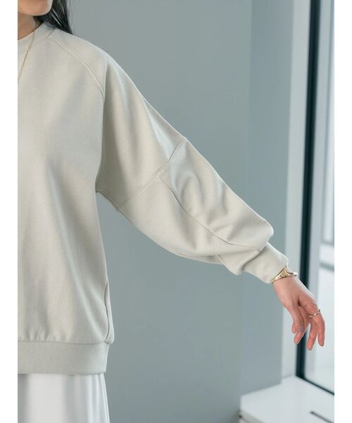 AMERICAN HOLIC（アメリカンホリック）の「ジョーゼット袖ボリュームプルオーバー（Tシャツ/カットソー・レディース・ブラック/アイボリー/グレー/ミント/グレイッシュベージュ・M/L）」の13枚目の写真