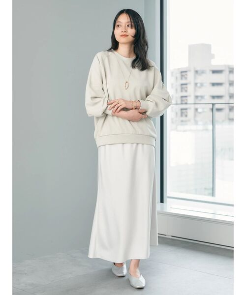 AMERICAN HOLIC（アメリカンホリック）の「ジョーゼット袖ボリュームプルオーバー（Tシャツ/カットソー・レディース・ブラック/アイボリー/グレー/ミント/グレイッシュベージュ・M/L）」の15枚目の写真