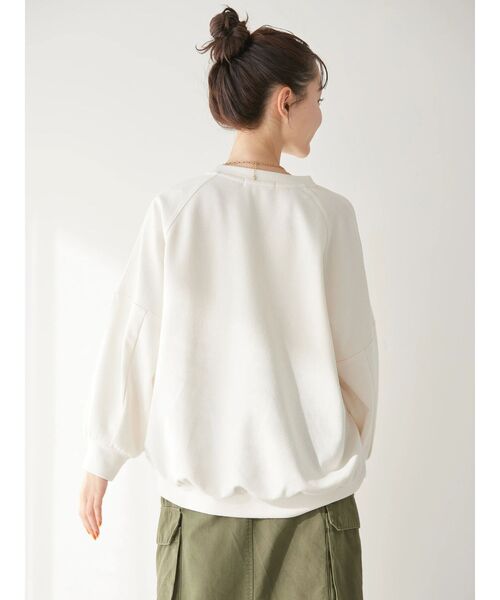 AMERICAN HOLIC（アメリカンホリック）の「ジョーゼット袖ボリュームプルオーバー（Tシャツ/カットソー・レディース・ブラック/アイボリー/グレー/ミント/グレイッシュベージュ・M/L）」の19枚目の写真