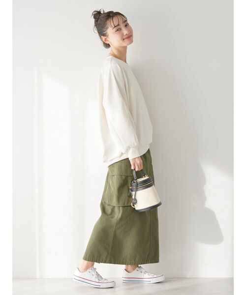 AMERICAN HOLIC（アメリカンホリック）の「ジョーゼット袖ボリュームプルオーバー（Tシャツ/カットソー・レディース・ブラック/アイボリー/グレー/ミント/グレイッシュベージュ・M/L）」の21枚目の写真