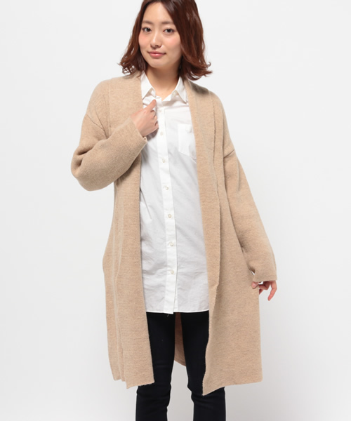 N.（N. Natural Beauty Basic）（エヌエヌナチュラルビューティーベーシック）の「【 with  12月号掲載】ガウンニットコート（その他アウター・レディース・グレー/チャコールグレー/ベージュ・MEDIUM）」の3枚目の写真