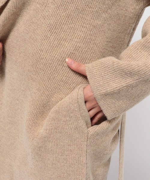 N.（N. Natural Beauty Basic）（エヌエヌナチュラルビューティーベーシック）の「【 with  12月号掲載】ガウンニットコート（その他アウター・レディース・グレー/チャコールグレー/ベージュ・MEDIUM）」の7枚目の写真