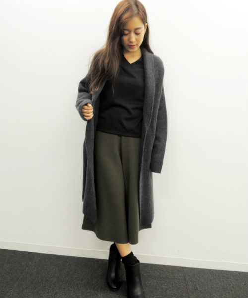 N.（N. Natural Beauty Basic）（エヌエヌナチュラルビューティーベーシック）の「【 with  12月号掲載】ガウンニットコート（その他アウター・レディース・グレー/チャコールグレー/ベージュ・MEDIUM）」の12枚目の写真