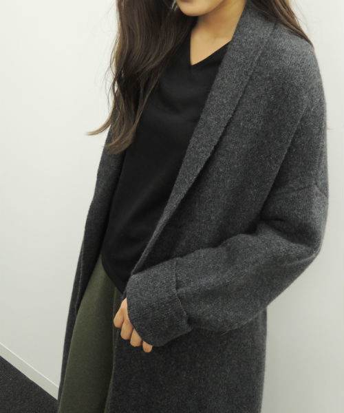 N.（N. Natural Beauty Basic）（エヌエヌナチュラルビューティーベーシック）の「【 with  12月号掲載】ガウンニットコート（その他アウター・レディース・グレー/チャコールグレー/ベージュ・MEDIUM）」の15枚目の写真