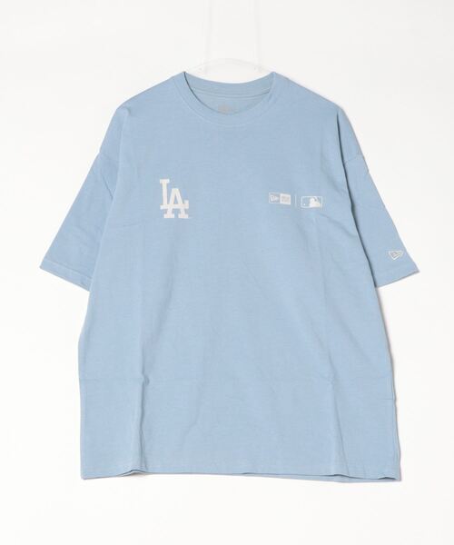 NEW ERA(ニューエラ)の「【ムラサキスポーツ限定】NEW ERA/ニューエラ SSOT 半袖 Tシャツ オーバーサイズ バックプリント MLB 14334727/14334728/14334729/14334730(Tシャツ/カットソー・メンズ・ライトブルー/ブラック/ストーン/ホワイト×ネイビー・XL/2XL/M/L)」の8枚目の写真