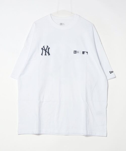 NEW ERA(ニューエラ)の「【ムラサキスポーツ限定】NEW ERA/ニューエラ SSOT 半袖 Tシャツ オーバーサイズ バックプリント MLB 14334727/14334728/14334729/14334730(Tシャツ/カットソー・メンズ・ライトブルー/ブラック/ストーン/ホワイト×ネイビー・XL/2XL/M/L)」の6枚目の写真
