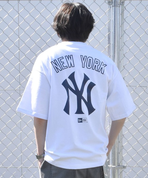 NEW ERA(ニューエラ)の「【ムラサキスポーツ限定】NEW ERA/ニューエラ SSOT 半袖 Tシャツ オーバーサイズ バックプリント MLB 14334727/14334728/14334729/14334730(Tシャツ/カットソー・メンズ・ライトブルー/ブラック/ストーン/ホワイト×ネイビー・XL/2XL/M/L)」の10枚目の写真