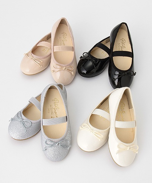 petit main（プティマイン）の「バレエシューズ（バレエシューズ・キッズ・シルバー/ライトピンク/ブラック/オフホワイト・15cm/16cm/19cm/18cm/14cm/17cm）」の5枚目の写真