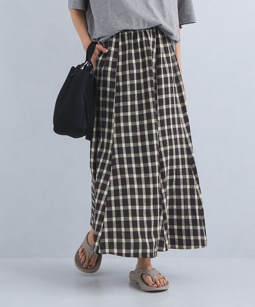 green label relaxing（グリーンレーベルリラクシング）の「［size SHORT/TALLあり］BREEZE LINEN ブリーズリネン マーメイド スカート（スカート・レディース・ホワイト/モカ/その他4/ブラック/ケリー・FREE/SHORT/TALL）」の5枚目の写真