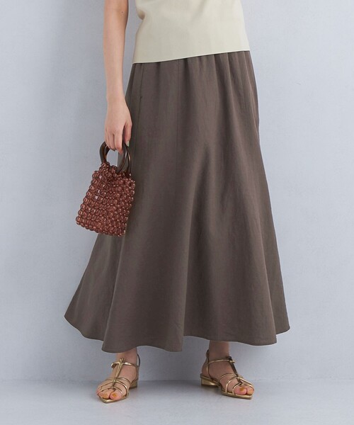 green label relaxing（グリーンレーベルリラクシング）の「［size SHORT/TALLあり］BREEZE LINEN ブリーズリネン マーメイド スカート（スカート・レディース・ホワイト/モカ/その他4/ブラック/ケリー・FREE/SHORT/TALL）」の3枚目の写真