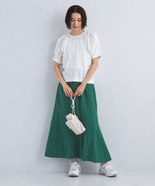 green label relaxing（グリーンレーベルリラクシング）の「［size SHORT/TALLあり］BREEZE LINEN ブリーズリネン マーメイド スカート（スカート・レディース・ホワイト/モカ/その他4/ブラック/ケリー・FREE/SHORT/TALL）」の8枚目の写真