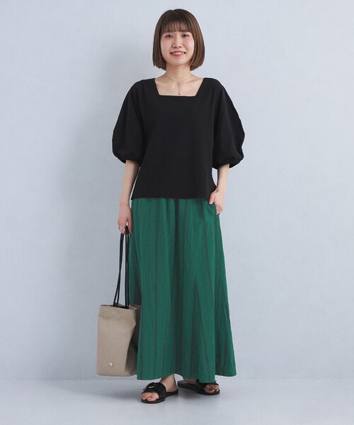 green label relaxing（グリーンレーベルリラクシング）の「［size SHORT/TALLあり］BREEZE LINEN ブリーズリネン マーメイド スカート（スカート・レディース・ホワイト/モカ/その他4/ブラック/ケリー・FREE/SHORT/TALL）」の10枚目の写真