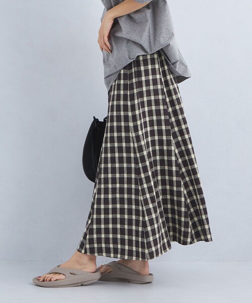 green label relaxing（グリーンレーベルリラクシング）の「［size SHORT/TALLあり］BREEZE LINEN ブリーズリネン マーメイド スカート（スカート・レディース・ホワイト/モカ/その他4/ブラック/ケリー・FREE/SHORT/TALL）」の12枚目の写真