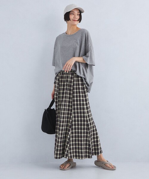 green label relaxing（グリーンレーベルリラクシング）の「［size SHORT/TALLあり］BREEZE LINEN ブリーズリネン マーメイド スカート（スカート・レディース・ホワイト/モカ/その他4/ブラック/ケリー・FREE/SHORT/TALL）」の13枚目の写真