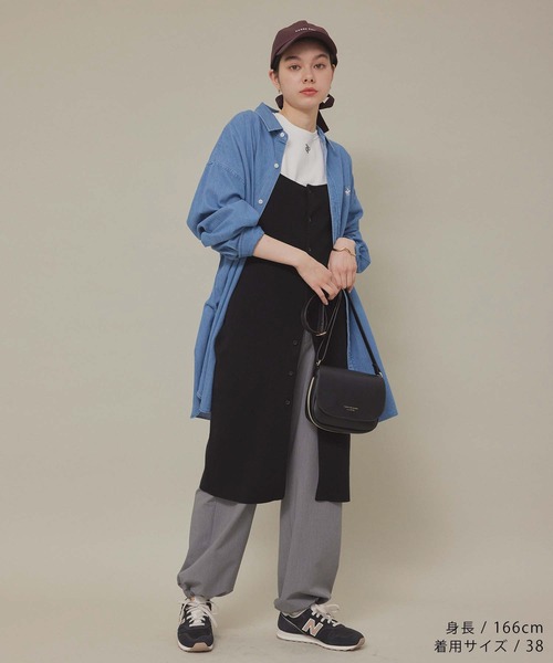 ROPE' PICNIC（ロペピクニック）の「着丈が選べる/ニットビスチェ（キャミソール・レディース・オフホワイト/ブラック・38/36）」の3枚目の写真