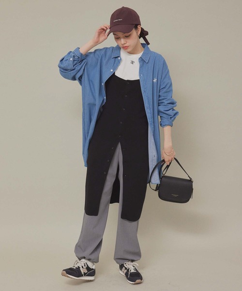 ROPE' PICNIC（ロペピクニック）の「着丈が選べる/ニットビスチェ（キャミソール・レディース・オフホワイト/ブラック・38/36）」の5枚目の写真