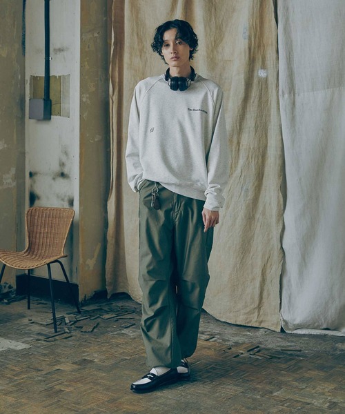 Bleme（ブレム）の「サイドパネル 刺繍ロゴ リラクシー ライトウエイトスウェット（スウェット・メンズ・ネイビー/オートミール・M/S/XL/L）」の16枚目の写真